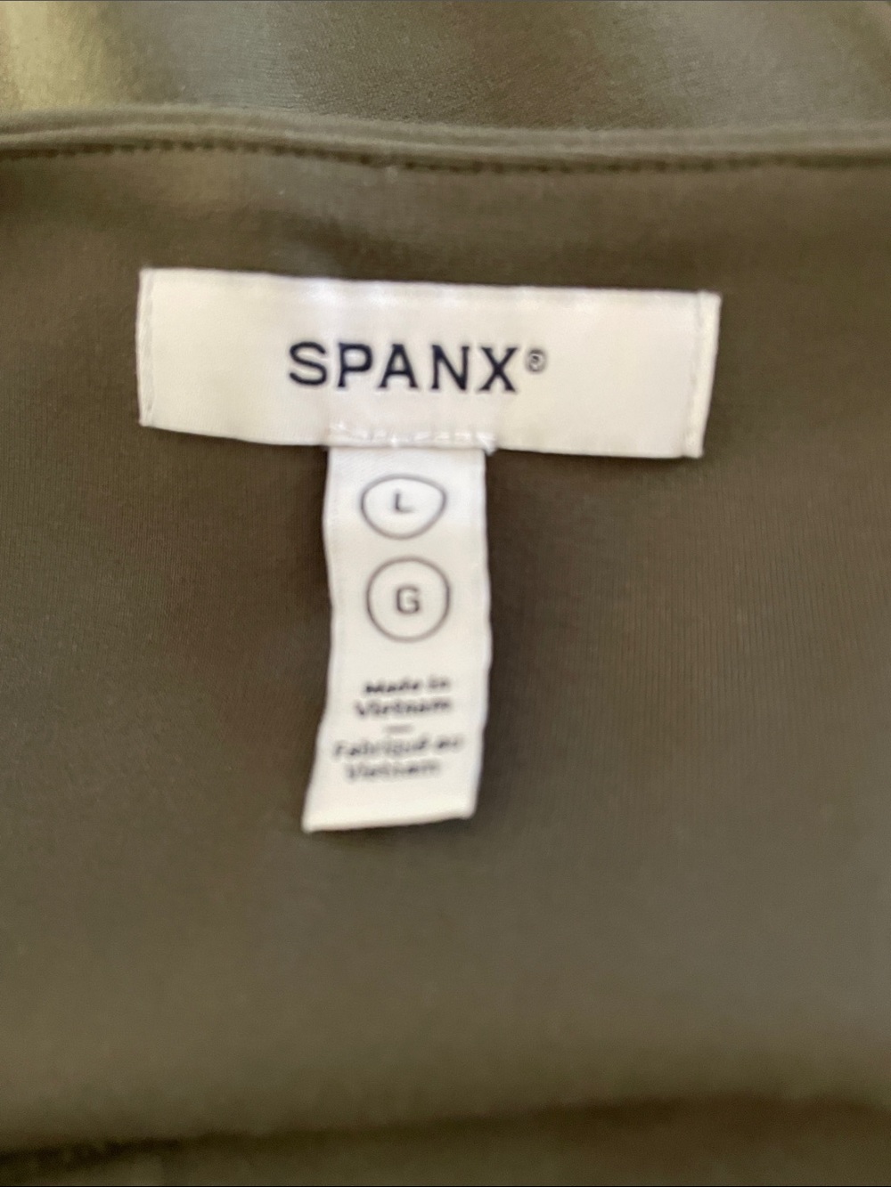Spanx shape Ponte Midi Tank Dress Sleek Olive Green size large L - Picture 8 of 9